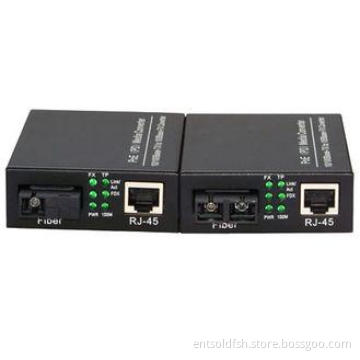 BiDi SC IEEE802.3af Media Converter Poe Single Mode 100Base